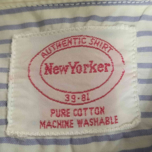 ニューヨーカー NEWYORKER PURE COTTON ストライプ ボタンダウンシャツ メンズ 39-81