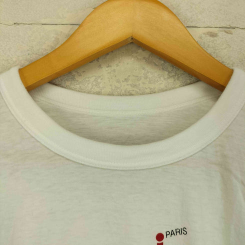 袖裾シングル フロントキャラクタープリントクルーネックTシャツ メンズ