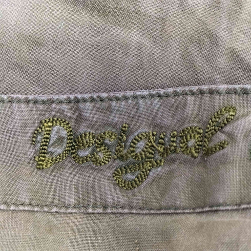 デシグアル Desigual リネン ロゴ刺繍 レイヤー カーゴパンツ レディース 40