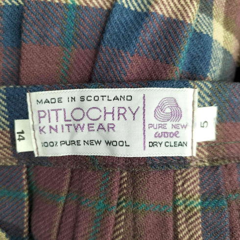 PITLOCHRY KNITWEAR 巻きプリーツスカート レディース 14