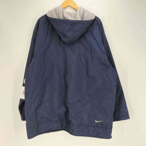 ナイキ NIKE 01AW 00S 小文字ロゴ フリース ナイロン リバーシブル フーデッド コート メンズ import:XL