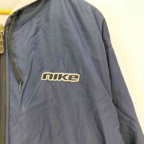 ナイキ NIKE 01AW 00S 小文字ロゴ フリース ナイロン リバーシブル フーデッド コート メンズ import:XL