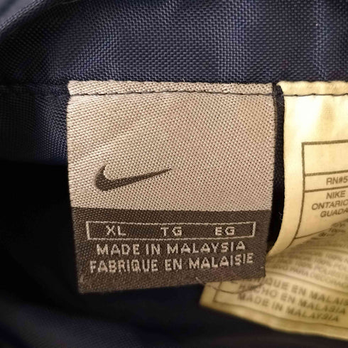 ナイキ NIKE 01AW 00S 小文字ロゴ フリース ナイロン リバーシブル フーデッド コート メンズ import:XL