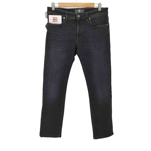 ピーティートリノ PT TORINO swing コットンセルロースポリエステル ストレッチ ウォッシュド ブラックデニムパンツ メンズ 32