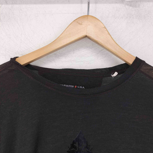 ジョンバルバトス JOHN VARVATOS スカル フロッキープリントカットソー メンズ import:L