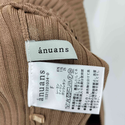 アニュアンス anuans リブニットタイトスカート レディース FREE