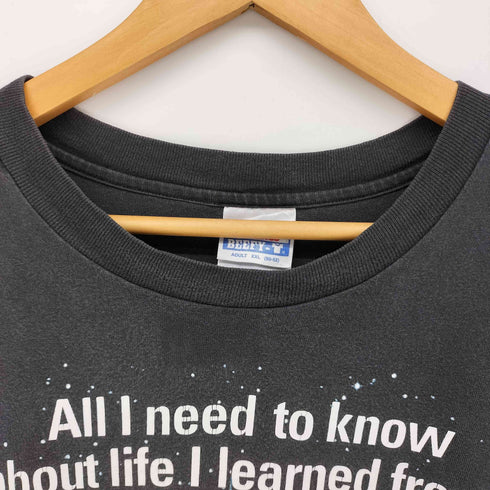 90S USA製 HANESボディコピーライト 1994 USSエンタープライズ号 プリント S/S ムービー Tシャツ シングルステッチ メンズ import:XXL