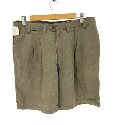 ドッカーズ DOCKERS khakis USA製 リネン混 2タックハーフパンツ メンズ FR:36-38