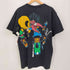 90S TULTEX ボディ コピーライト 1993 キャラクター バイカー プリント Tシャツ シングルステッチ メンズ import:L