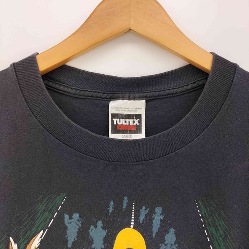 90S TULTEX ボディ コピーライト 1993 キャラクター バイカー プリント Tシャツ シングルステッチ メンズ import:L