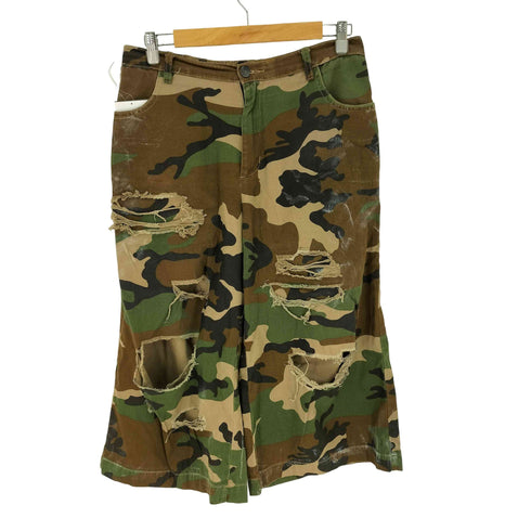 NIK KOSMAS / 3/4 DAMAGED CAMO PANTS バギーショーツ ダメージ カモ メンズ JPN:L
