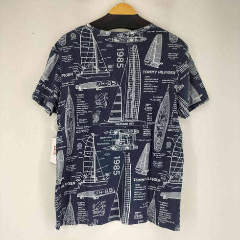 トミーヒルフィガー TOMMY HILFIGER ロゴワッペン セイルボード柄 S/S Tシャツ メンズ import:M