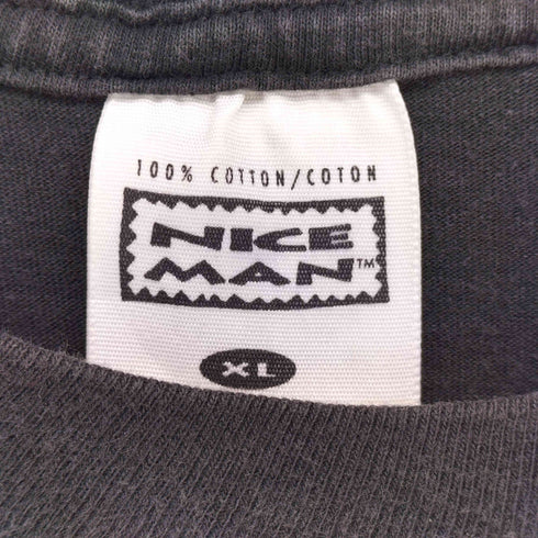 NICE MAN 90s USA製 コピーライト 1994 NASCAR キャラクター プリント S/S Tシャツ メンズ import:XL