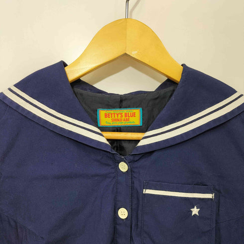BETTY'S BLUE SHINJI ABE 90-2000s Y2K プリーツ セーラー ワンピース レディース 9号