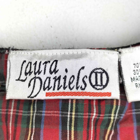 LAURA DANIELS 裏地チェック 刺繍デザイン ウールベスト レディース JPN:XXL