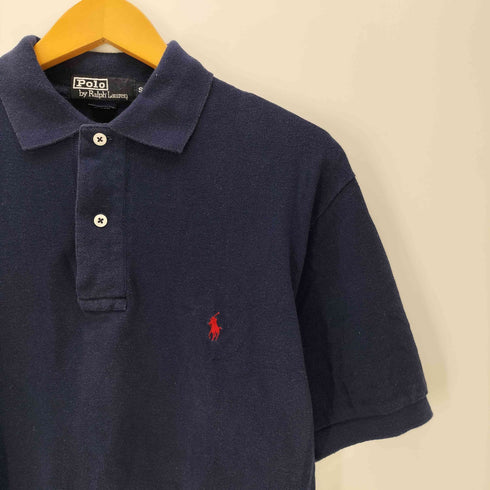 ポロバイラルフローレン Polo by RALPH LAUREN 90s USA製 赤ポニー 半袖 ポロ シャツ フェード メンズ import:S