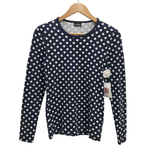マリメッコ marimekko フィンランド製 水玉 ドット クルーネック L/S Tシャツ レディース import:XS