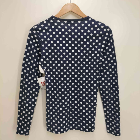 マリメッコ marimekko フィンランド製 水玉 ドット クルーネック L/S Tシャツ レディース import:XS
