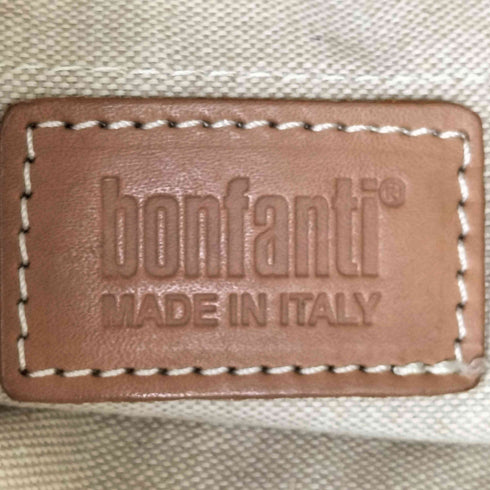 ボンファンティ bonfanti イタリア製 ボーダー レザー トートバック レディース
