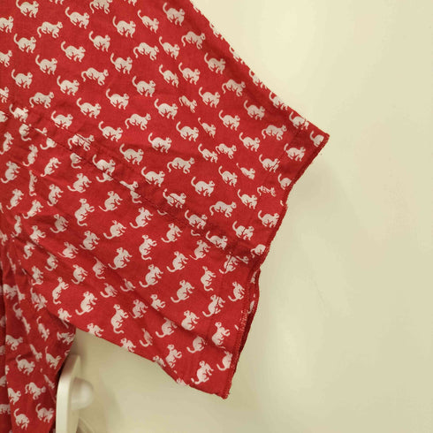 アンダーカバー UNDERCOVER 猫 総柄 シャツ ワンピース レディース JPN:M
