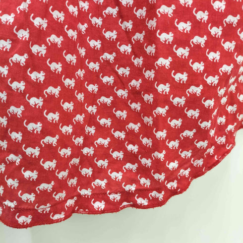 アンダーカバー UNDERCOVER 猫 総柄 シャツ ワンピース レディース JPN:M