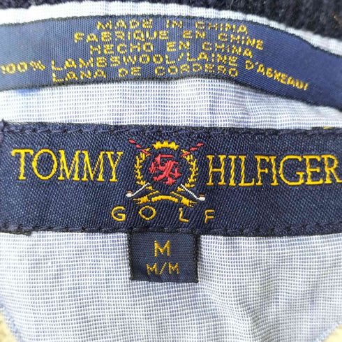 トミーヒルフィガーゴルフ TOMMY HILFIGER GOLF ロゴ刺繍 ケーブル ニット ベスト メンズ import:M