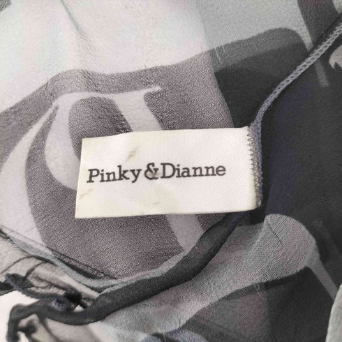 ピンキーアンドダイアン Pinky&Dianne 柄切替 シルクスカーフ レディース