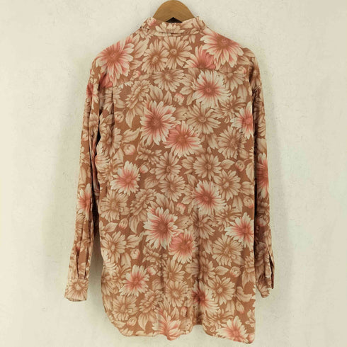 GEMBONY 80s 花柄 レーヨン 長袖シャツ メンズ L