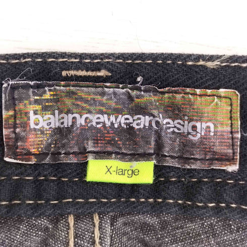 バランスウェアデザイン balanceweardesign 00s 切替 立体裁断 Tech Combo Denim テックコンボデニム メンズ JPN:XL