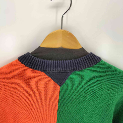 トミーヒルフィガー TOMMY HILFIGER 90-00s 前Vガゼット マルチカラーニット メンズ L