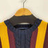 トミーヒルフィガー TOMMY HILFIGER 90-00s ケーブル切替 マルチカラーニット メンズ M