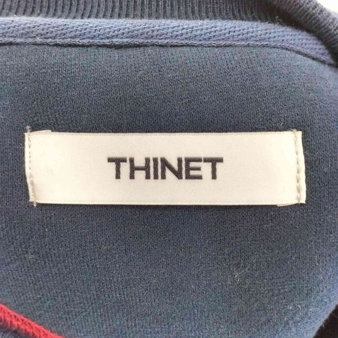 THINET フロッキープリントスウェットプルオーバー メンズ L