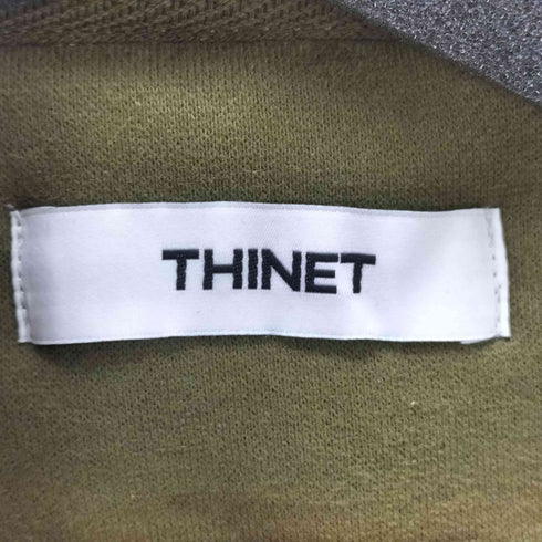 THINET フロッキープリントスウェットプルオーバー メンズ L