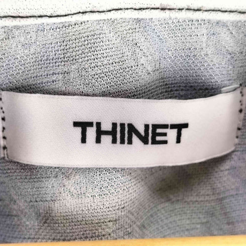 THINET 襟付きジャガードゲームシャツ メンズ L