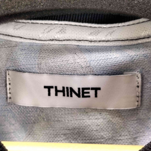 THINET 襟付きジャガードゲームシャツ メンズ L