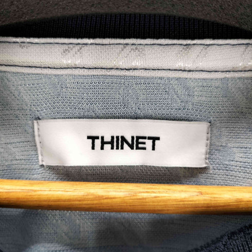 THINET フロッキープリントジャガードゲームシャツ メンズ M