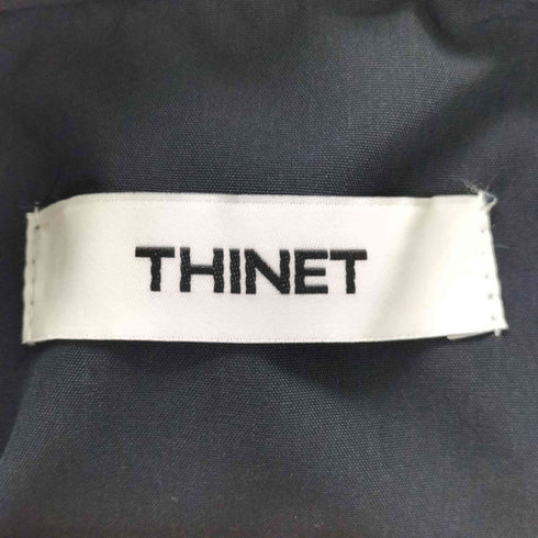 THINET ロゴプリント ハーフジップアノラックジャケット メンズ L
