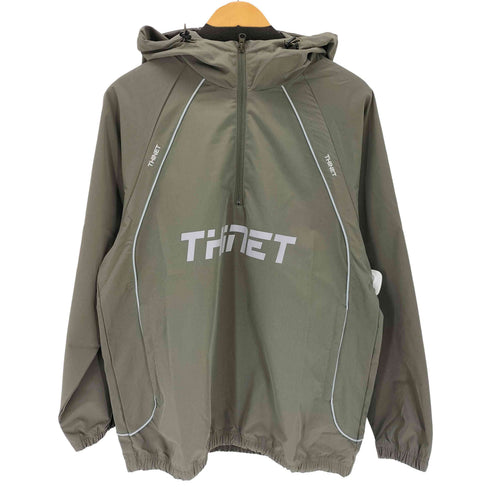 THINET ロゴプリント ハーフジップアノラックジャケット メンズ M