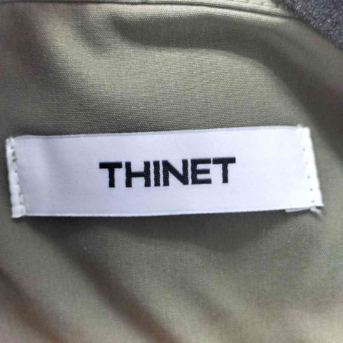 THINET ロゴプリント ハーフジップアノラックジャケット メンズ M