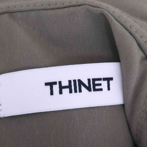 THINET ロゴプリント ハーフジップアノラックジャケット メンズ M