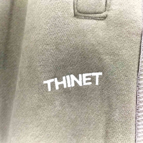 THINET ロゴ刺繍 スウェットジョガーパンツ メンズ L