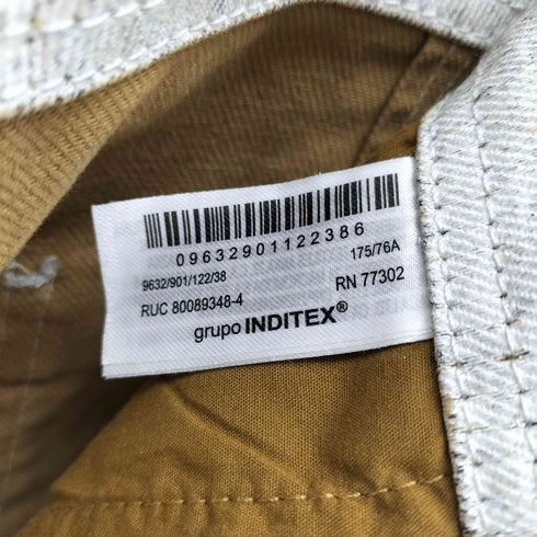 ザラ ZARA ホワイトウォッシュ加工 デニムパンツ メンズ FR:38-40