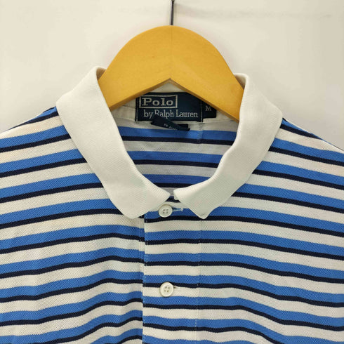 ポロバイラルフローレン Polo by RALPH LAUREN 90S ポニー 刺繍 コットン ボーダー ポロ シャツ メンズ import:M