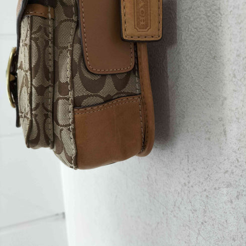 コーチ COACH シグネチャー ビッグバックル ショルダーバッグ big buckle shoulder bag レディース