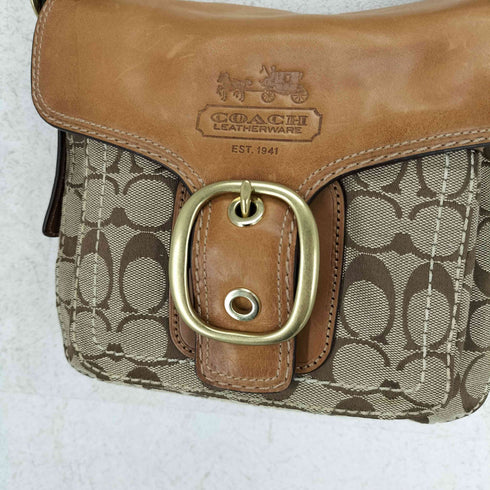コーチ COACH シグネチャー ビッグバックル ショルダーバッグ big buckle shoulder bag レディース