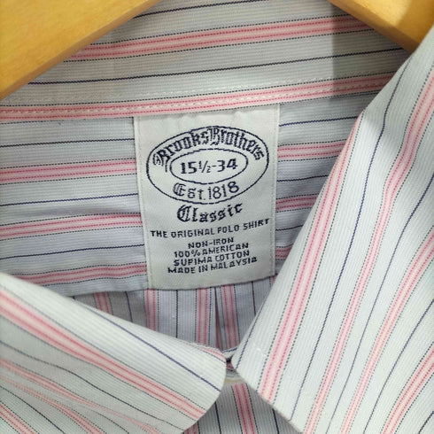 ブルックスブラザーズ BROOKS BROTHERS classic ストライプ ボタンダウン コットンシャツ メンズ 15½-34