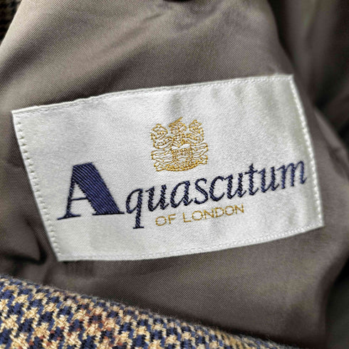 アクアスキュータム AQUASCUTUM グレンチェック テーラードジャケット メンズ