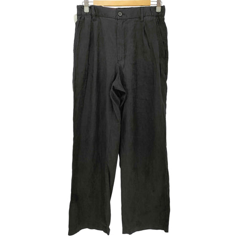 ザラ ZARA ワイドレッグプリーツ加工パンツ メンズ import:S