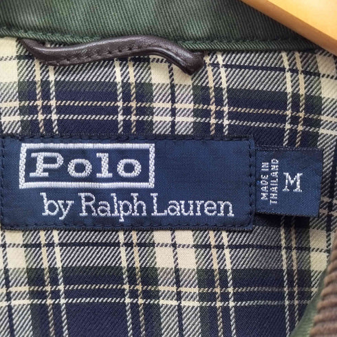 ポロバイラルフローレン Polo by RALPH LAUREN ポニー刺繍 裏地 タータンチェック シャツ チンスト 襟コーデュロイ コットン スイングトップ メンズ import:M