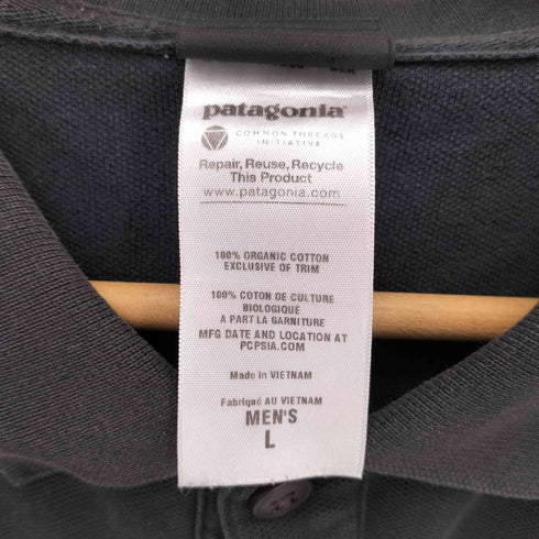 パタゴニア patagonia ORGANIC COTTON ロゴ刺繍ポロシャツ メンズ import:L